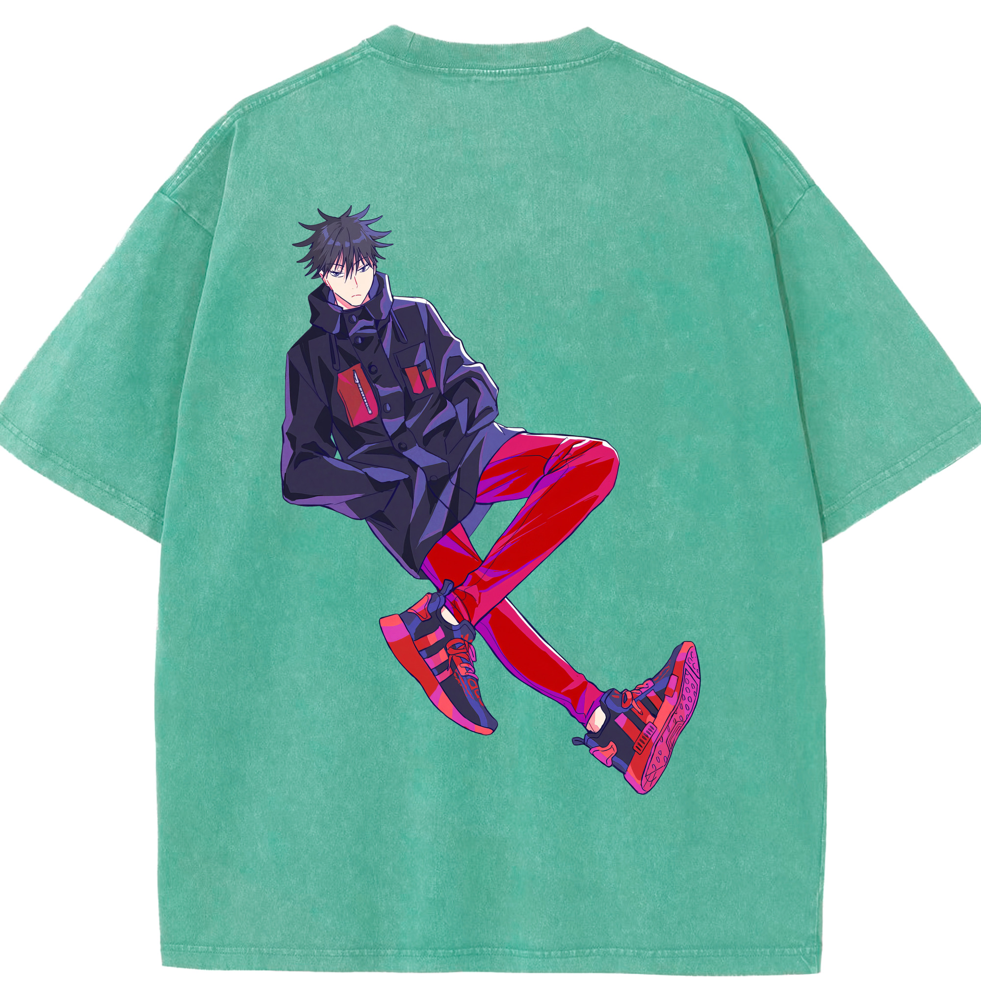 （画像用） 呪術廻戦 Jujutsu Kaisen 綿100% ヴィンテージ風 半袖Tシャツ（背面プリント）